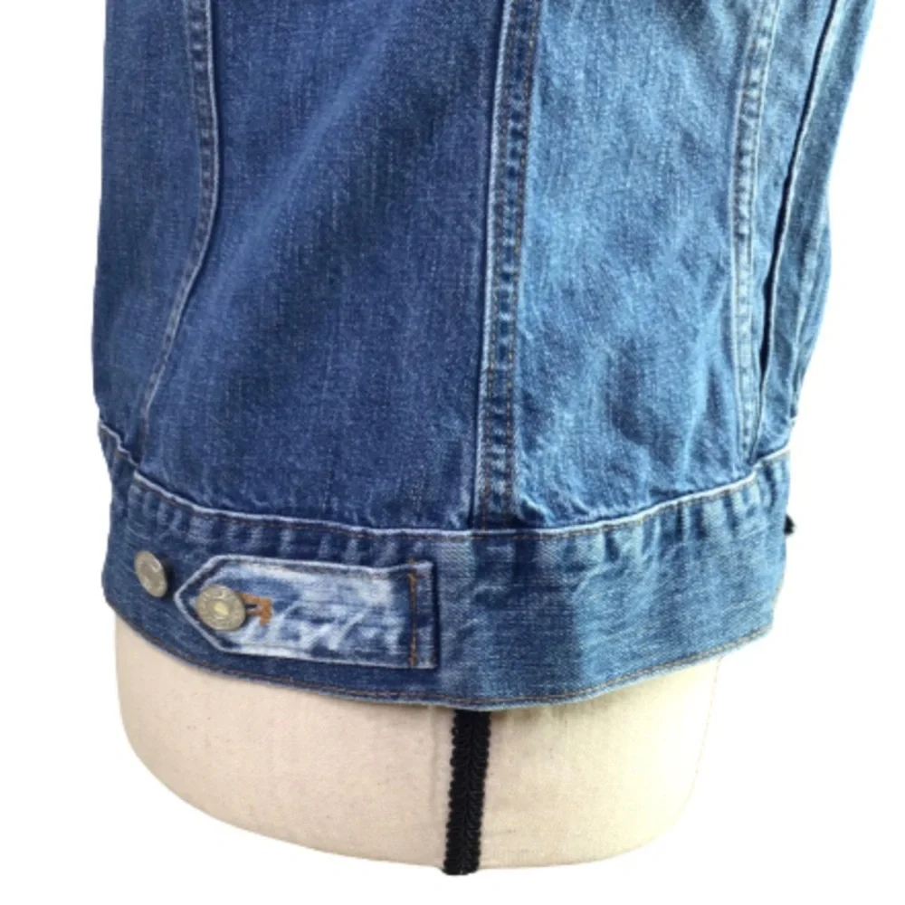 GAP Custom Hand Bleached Blue Jean Fitted Jacket Medium